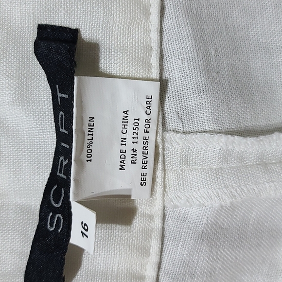 Script linen cropped pants - Picture 8 of 9